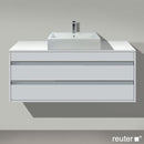 Duravit Ketho 梳妝台適用於檯面洗臉盆，附 2 個拉出式隔間