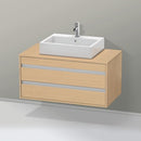 Duravit Ketho 梳妝台適用於檯面洗臉盆，附 2 個拉出式隔間