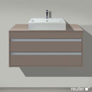 Duravit Ketho 梳妝台適用於檯面洗臉盆，附 2 個拉出式隔間