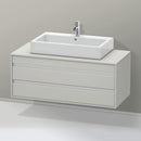 Duravit Ketho 梳妝台適用於檯面洗臉盆，附 2 個拉出式隔間