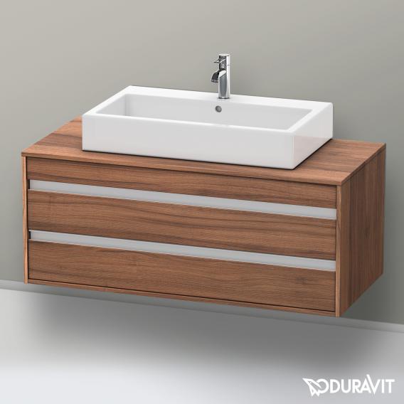 Duravit Ketho 梳妝台適用於檯面洗臉盆，附 2 個拉出式隔間