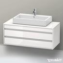 Duravit Ketho 梳妝台適用於檯面洗臉盆，附 2 個拉出式隔間