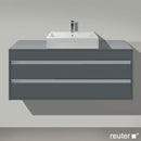 Duravit Ketho 梳妝台適用於檯面洗臉盆，附 2 個拉出式隔間