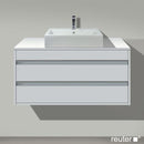 Duravit Ketho 梳妝台適用於檯面洗臉盆，附 2 個拉出式隔間