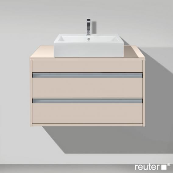 Duravit Ketho 梳妝台適用於檯面洗臉盆，附 2 個拉出式隔間