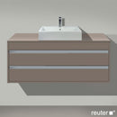 Duravit Ketho 梳妝台適用於檯面洗臉盆，附 2 個拉出式隔間