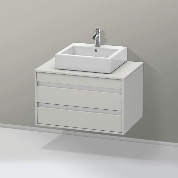 Duravit Ketho 梳妝台適用於檯面洗臉盆，附 2 個拉出式隔間