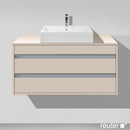 Duravit Ketho 梳妝台適用於檯面洗臉盆，附 2 個拉出式隔間