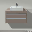 Duravit Ketho 梳妝台適用於檯面洗臉盆，附 2 個拉出式隔間