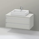 Duravit Ketho 梳妝台適用於檯面洗臉盆，附 2 個拉出式隔間