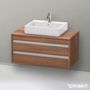 Duravit Ketho 梳妝台適用於檯面洗臉盆，附 2 個拉出式隔間