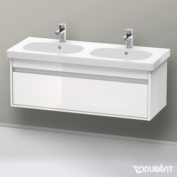 Duravit Ketho 梳妝台適用於雙洗臉盆，附 1 個拉出式隔間