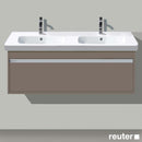 Duravit Ketho vanity unit for double washbasin with 1 pull-out compartment