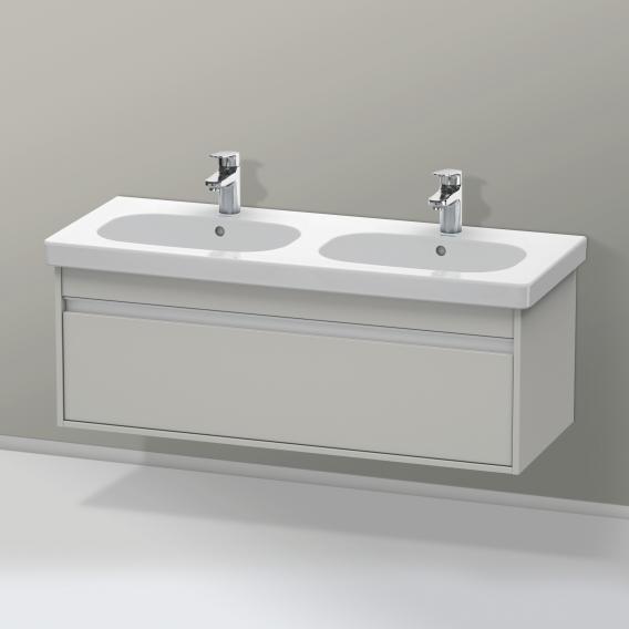 Duravit Ketho 梳妝台適用於雙洗臉盆，附 1 個拉出式隔間