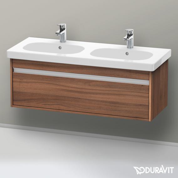 Duravit Ketho 梳妝台適用於雙洗臉盆，附 1 個拉出式隔間