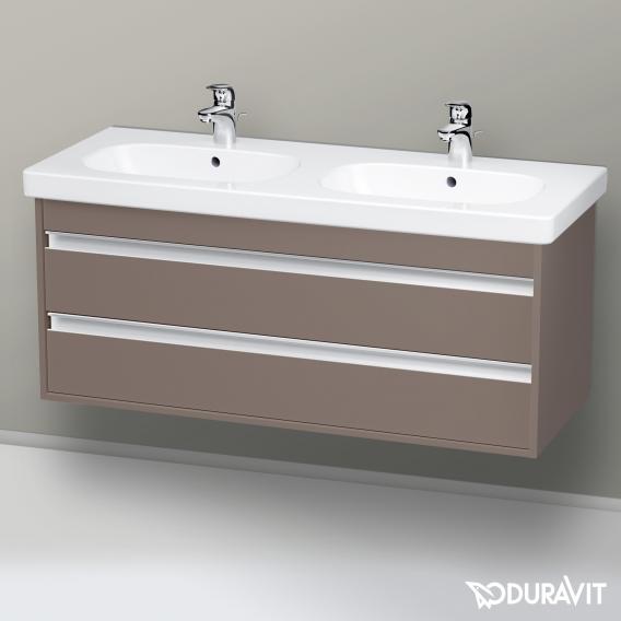 Duravit Ketho 梳妝台適用於 2 個拉出式隔間的雙洗臉盆