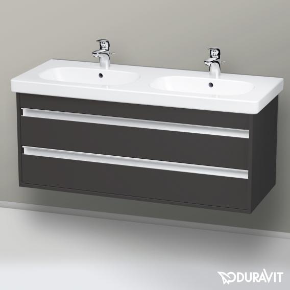 Duravit Ketho 梳妝台適用於 2 個拉出式隔間的雙洗臉盆