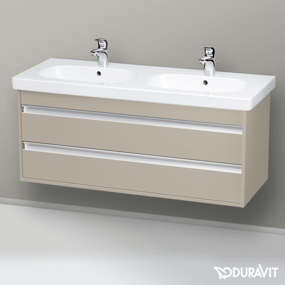 Duravit Ketho 梳妝台適用於 2 個拉出式隔間的雙洗臉盆