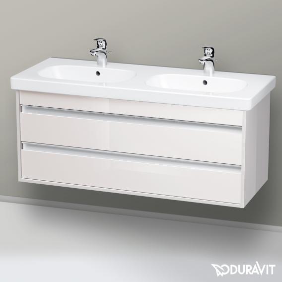 Duravit Ketho 梳妝台適用於 2 個拉出式隔間的雙洗臉盆