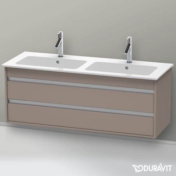 Duravit Ketho 梳妝台適用於 2 個拉出式隔間的雙洗臉盆