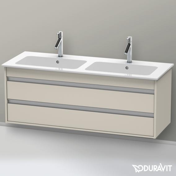 Duravit Ketho 梳妝台適用於 2 個拉出式隔間的雙洗臉盆