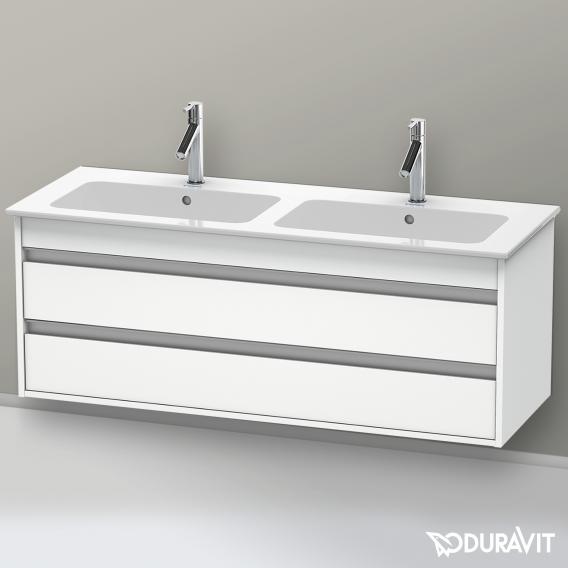 Duravit Ketho 梳妝台適用於 2 個拉出式隔間的雙洗臉盆