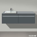 Duravit Ketho vanity unit for drop-in washbasin with 2 pull-out compartments