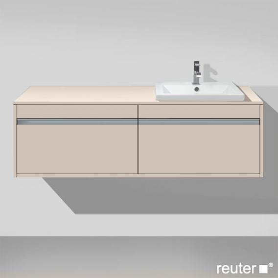 Duravit Ketho 盥洗台，用於嵌入式洗臉盆，附 2 個拉出式隔間