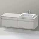 Duravit Ketho vanity unit for drop-in washbasin with 2 pull-out compartments