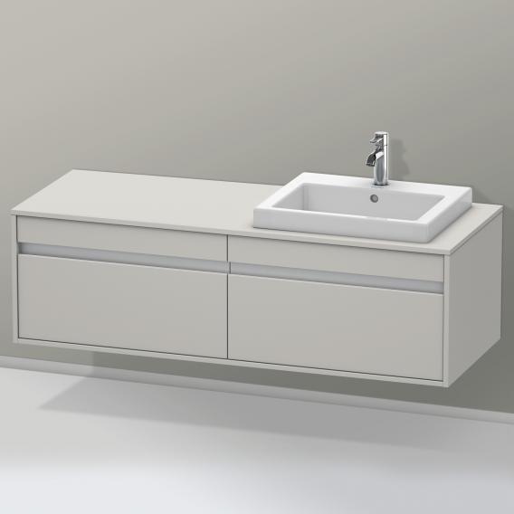 Duravit Ketho 盥洗台，用於嵌入式洗臉盆，附 2 個拉出式隔間