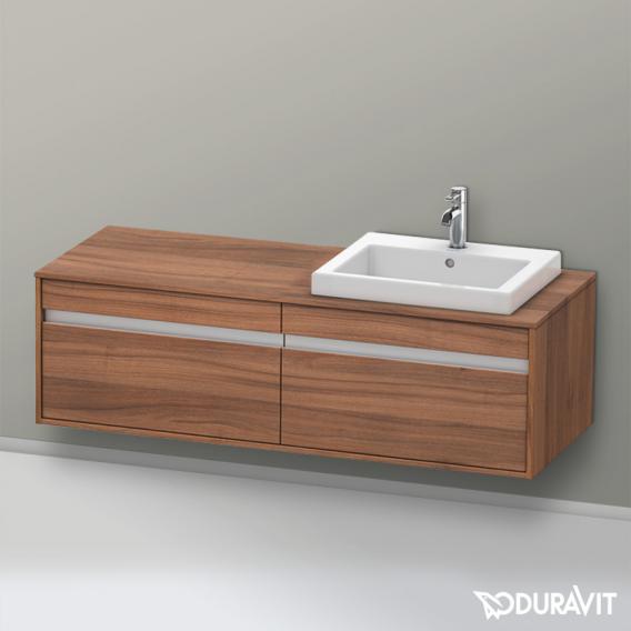 Duravit Ketho 盥洗台，用於嵌入式洗臉盆，附 2 個拉出式隔間