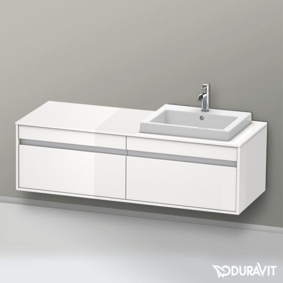 Duravit Ketho 盥洗台，用於嵌入式洗臉盆，附 2 個拉出式隔間