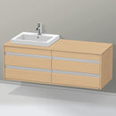 Duravit Ketho 盥洗台，用於嵌入式洗臉盆，附 4 個拉出式隔間