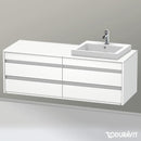Duravit Ketho 盥洗台，用於嵌入式洗臉盆，附 4 個拉出式隔間