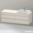 Duravit Ketho 盥洗台，用於嵌入式洗臉盆，附 4 個拉出式隔間