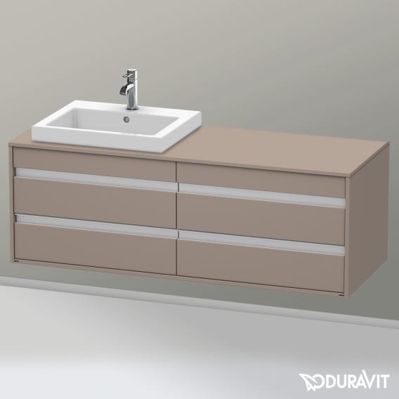 Duravit Ketho vanity unit for drop-in washbasin with 4 pull-out compartments