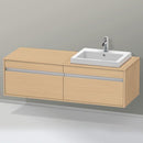 Duravit Ketho vanity unit for drop-in washbasin with 2 pull-out compartments