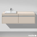 Duravit Ketho vanity unit for drop-in washbasin with 2 pull-out compartments