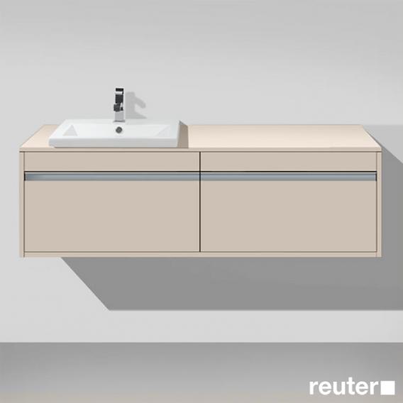 Duravit Ketho 盥洗台，用於嵌入式洗臉盆，附 2 個拉出式隔間