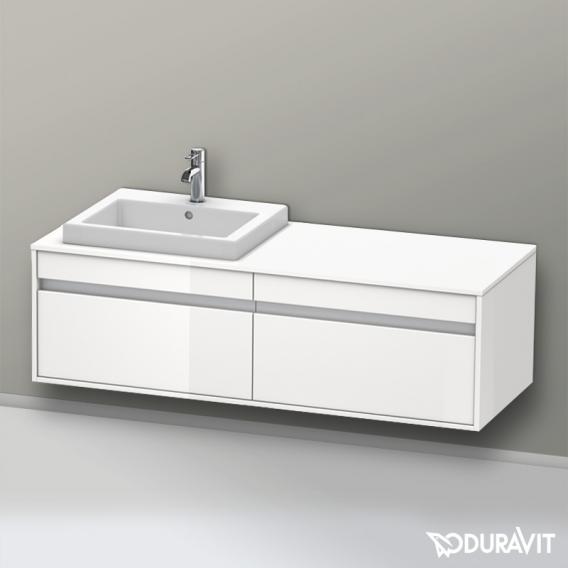 Duravit Ketho 盥洗台，用於嵌入式洗臉盆，附 2 個拉出式隔間