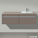 Duravit Ketho vanity unit for drop-in washbasin with 2 pull-out compartments