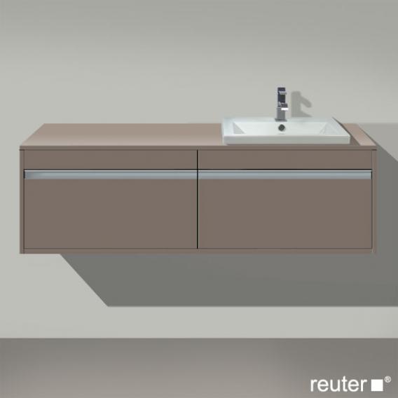 Duravit Ketho 盥洗台，用於嵌入式洗臉盆，附 2 個拉出式隔間