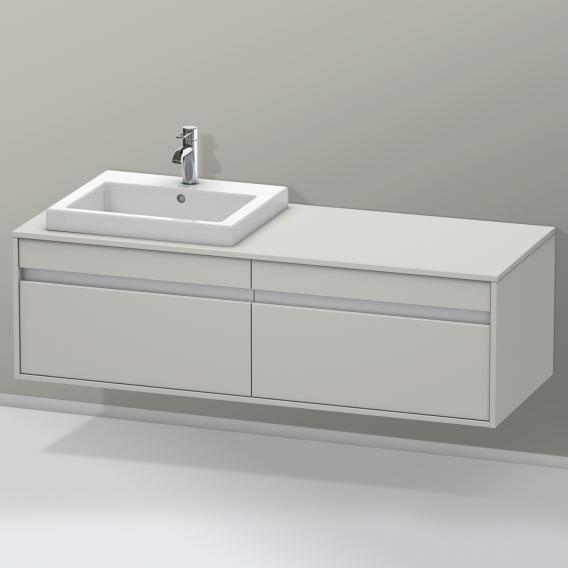 Duravit Ketho 盥洗台，用於嵌入式洗臉盆，附 2 個拉出式隔間