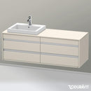 Duravit Ketho 盥洗台，用於嵌入式洗臉盆，附 4 個拉出式隔間