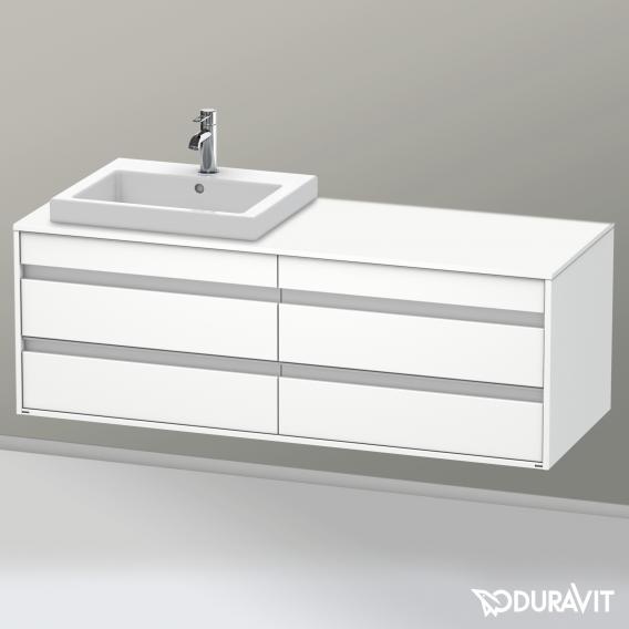 Duravit Ketho 盥洗台，用於嵌入式洗臉盆，附 4 個拉出式隔間