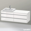 Duravit Ketho 盥洗台，用於嵌入式洗臉盆，附 4 個拉出式隔間
