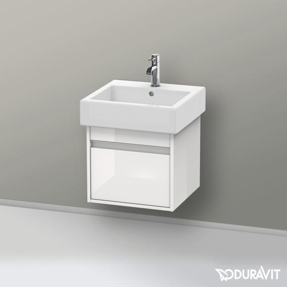 Duravit Ketho 梳妝台搭配 1 個拉出式隔層白色高光