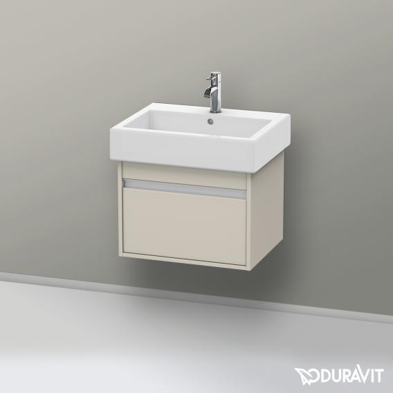 Duravit Ketho vanity unit with 1 pull-out compartment matt taupe