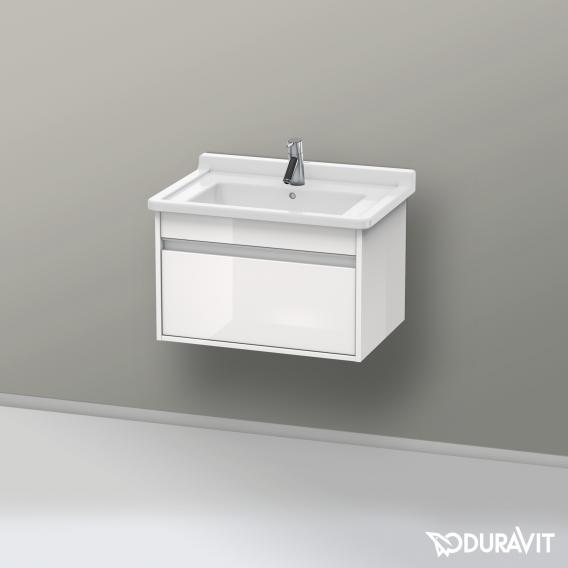 Duravit Ketho 梳妝台搭配 1 個拉出式隔層白色高光