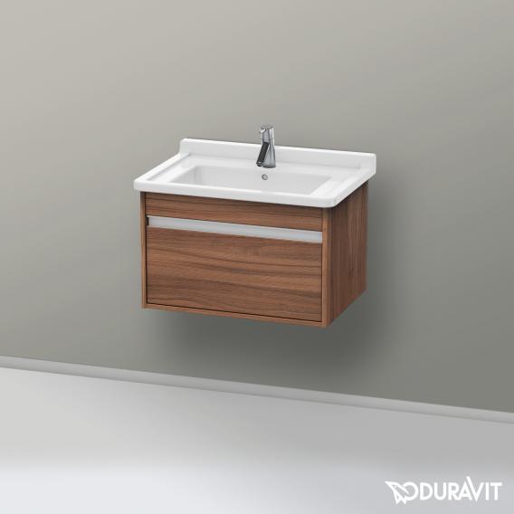 Duravit Ketho 梳妝台搭配 1 個拉出式隔層天然胡桃木